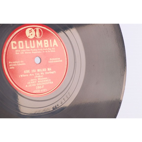 Jerry Mazanec, Smutny Mlyn / Kde Jsi Milko Má 1946 10" 78 rpm Record 290-F Czech - Picture 15 of 16